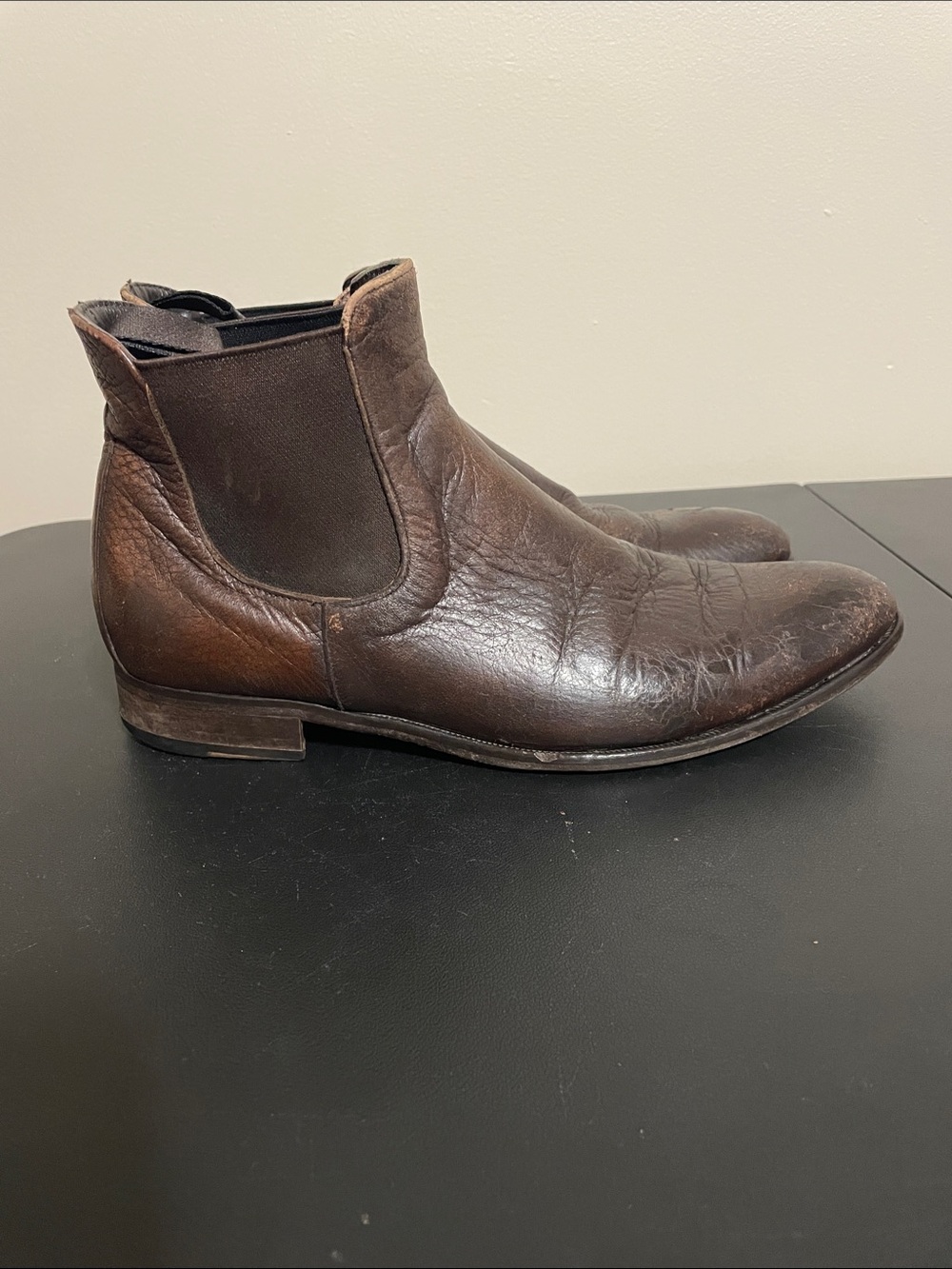 Too Boot Brown Distressed Leather Boots Size 7.5